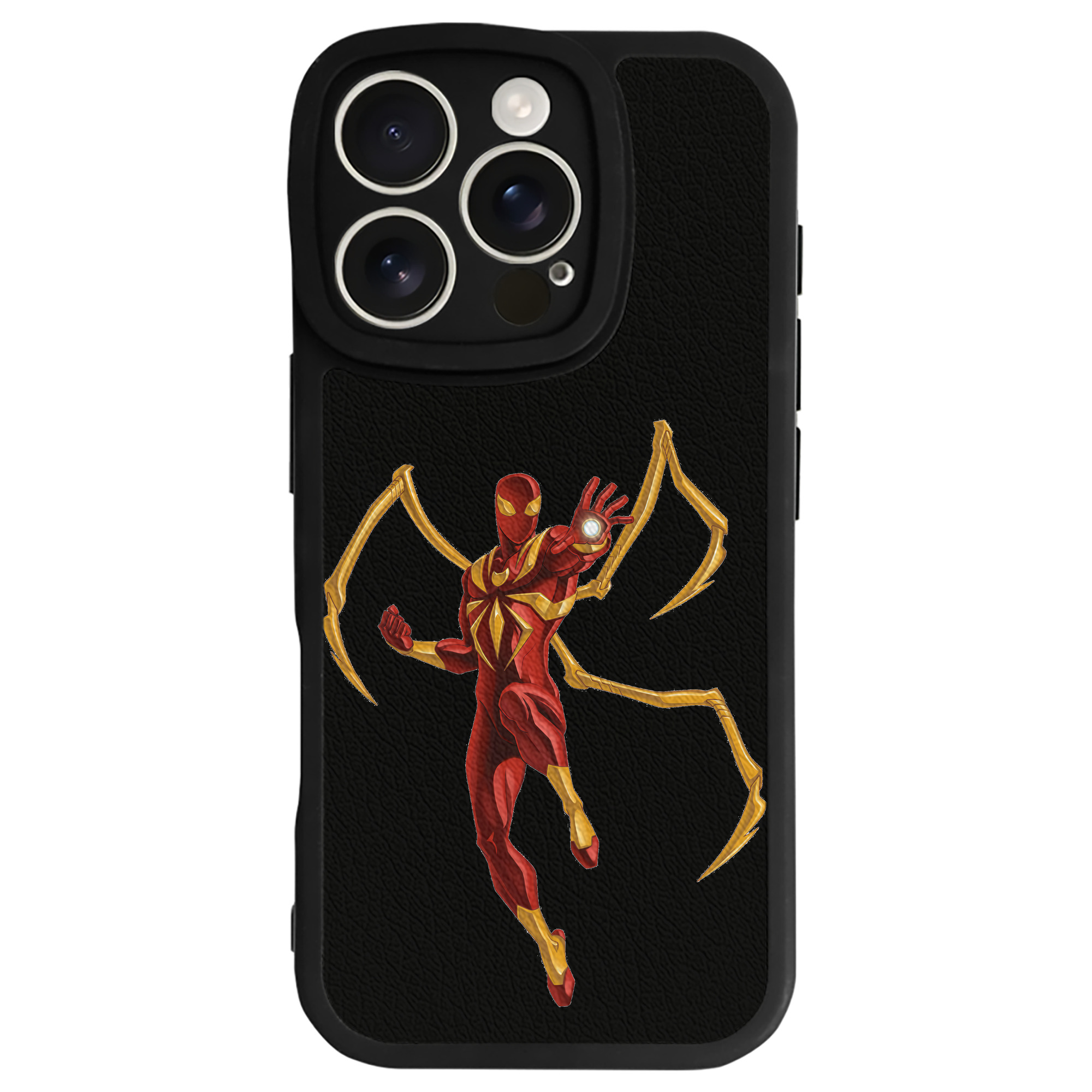 Spider Man スパイダーマン 【iPhone 16シリーズ対応】シリコンスマホケース（レザー調） 材質：シリコン